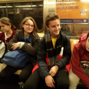 Dans le métro new yorkais